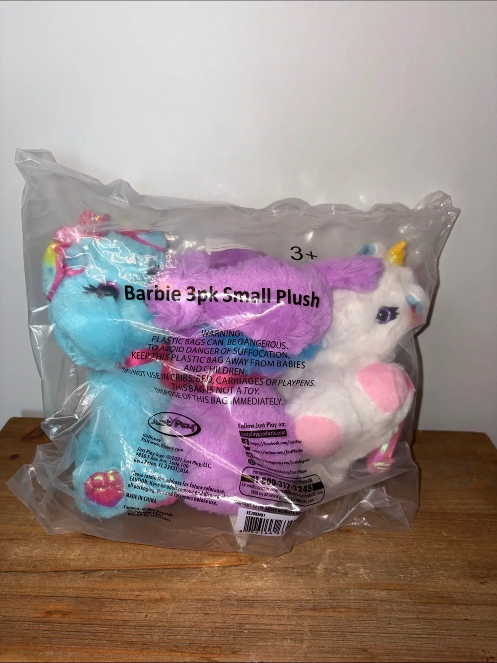 Barbie 3 Piece Plush Pet Set with Unicorn, Unicorn Kitty & Princess Puppy Animal